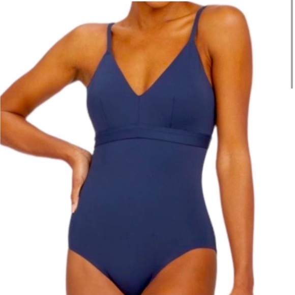 NWT SPANX Classic SunKissed Navy One Piece Swimsuit Plus Size 3X - Picture 2 of 9
